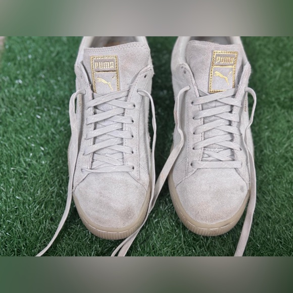 Puma Men's Light Gray Suede Sneakers Size 8 - Picture 6 of 7